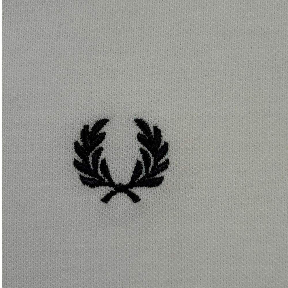 Fred Perry Short Sleeve Slim Fit Twin Tipped Polo Shirt, White Medium $110 - Picture 7 of 9